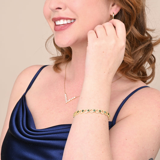 Gilded Bracelet in Emerald